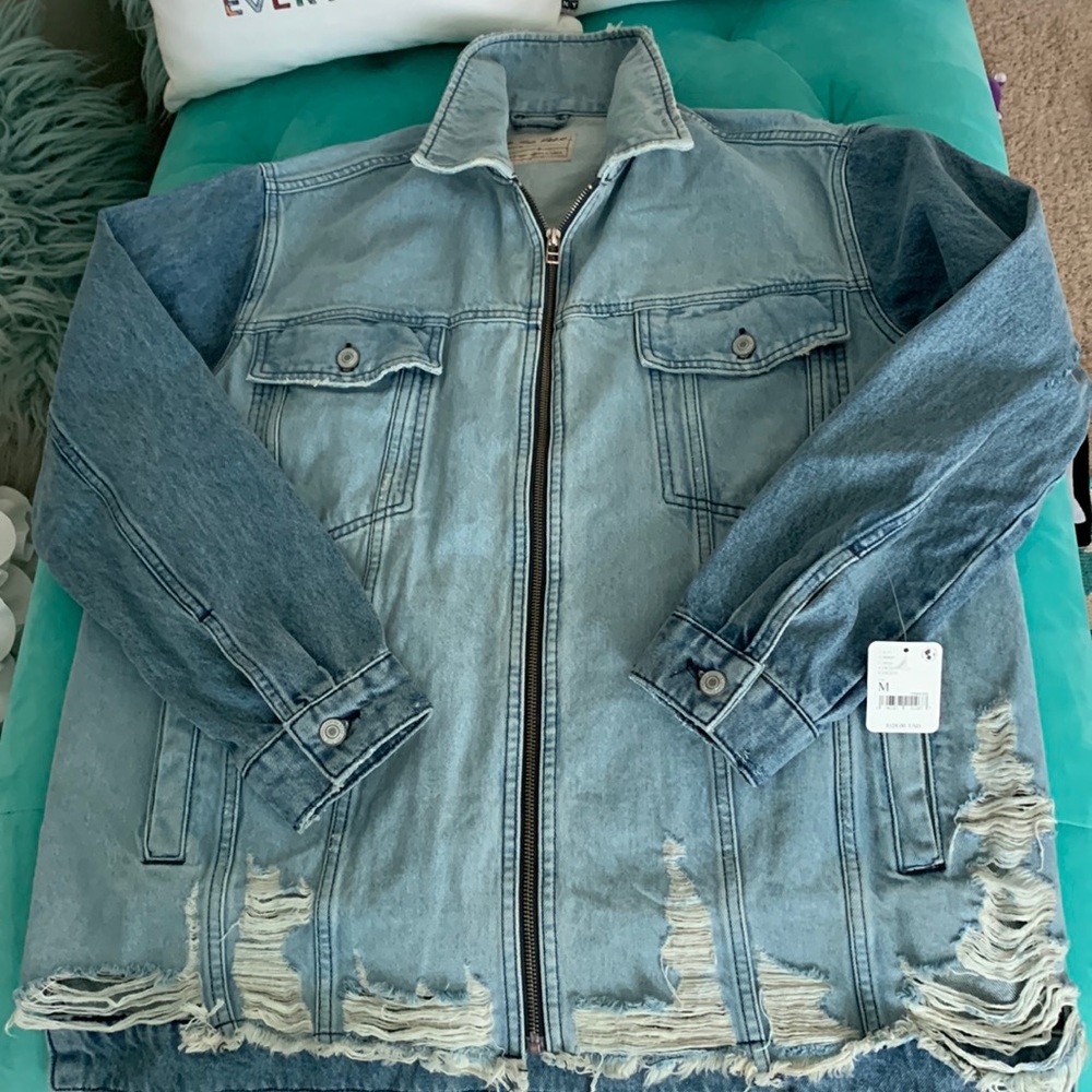 💙💎 Free People Dads Denim Jean Jacket  💎💙 Size Medium 💙💎 New With Tags